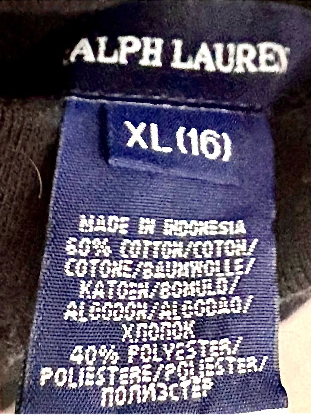 Ralph Lauren Black Sweatpants with Red Plaid Accents